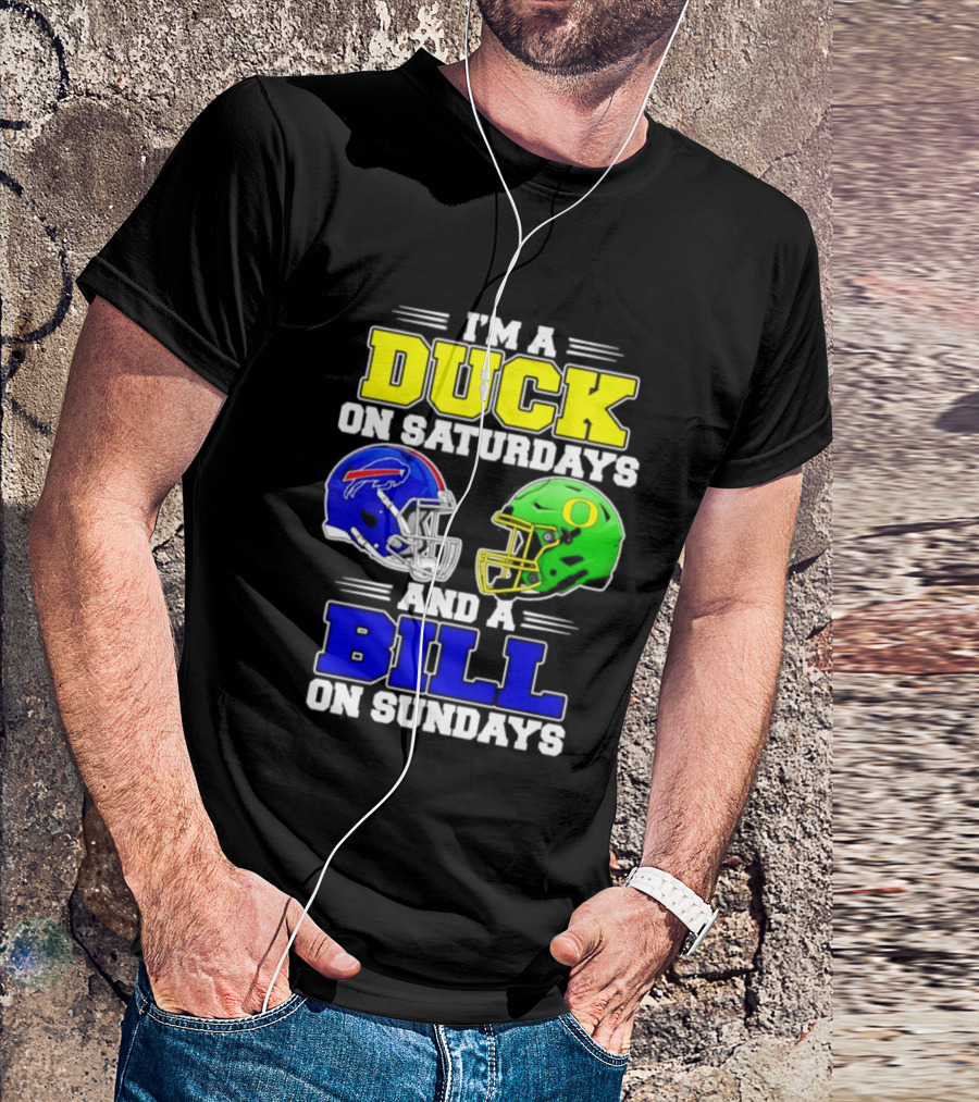 I'm A Duck On Saturdays And A Bill On Sundays Football Helmet Design 2026 T-Shirt