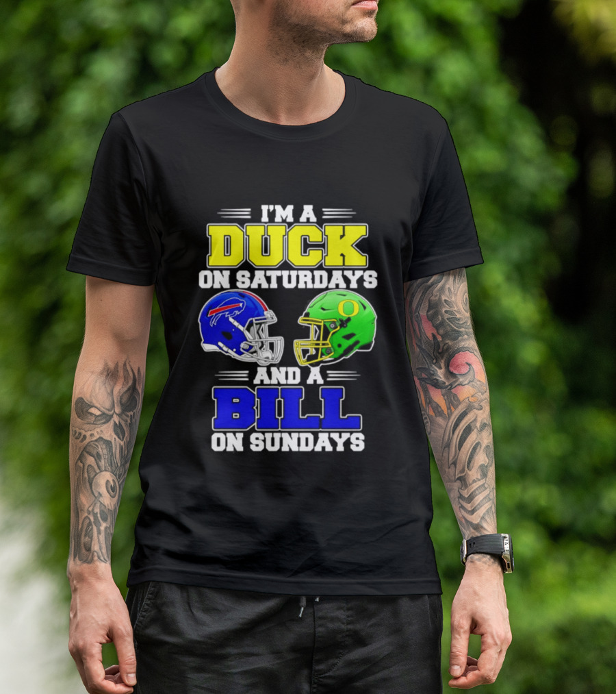 I'm A Duck On Saturdays And A Bill On Sundays Football Helmet Design 2026 T-Shirt