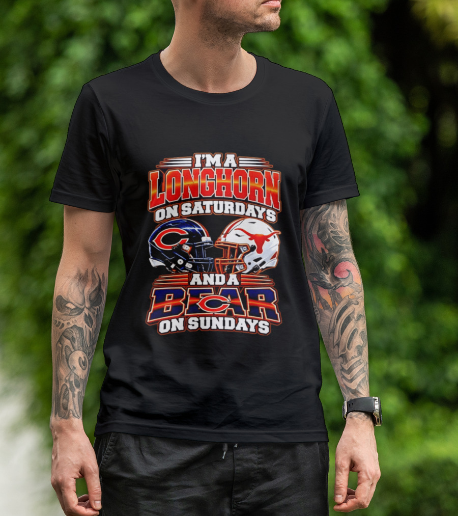 I'm A Longhorn On Saturdays And A Bear On Sundays Football Rivalry 2026 T-Shirt