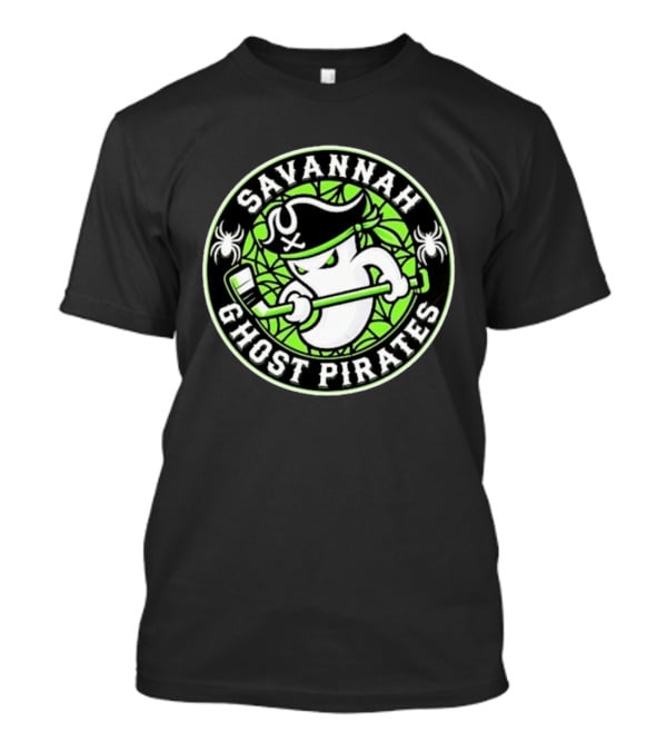 Savannah Ghost Pirates Hockey ECHL Team Green T-Shirt