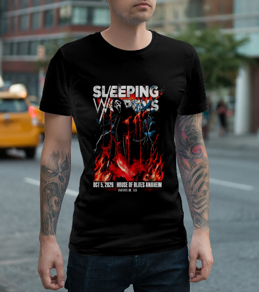Sleeping With Sirens Oct 5 2026 House Of Blues Anaheim CA Event T-Shirt