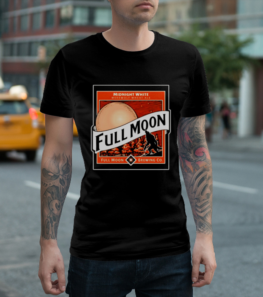 Midnight White Werewolf Wheat Ale Full Moon Brewing Co Full Moon T-Shirt