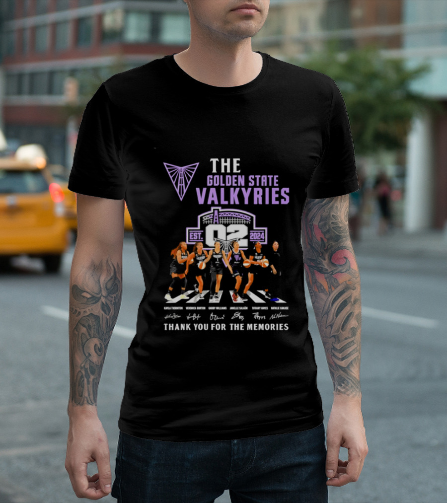 The Golden State Valkyries EST 2024 Abbey Road Thank You For The Memories Signatures T-Shirt