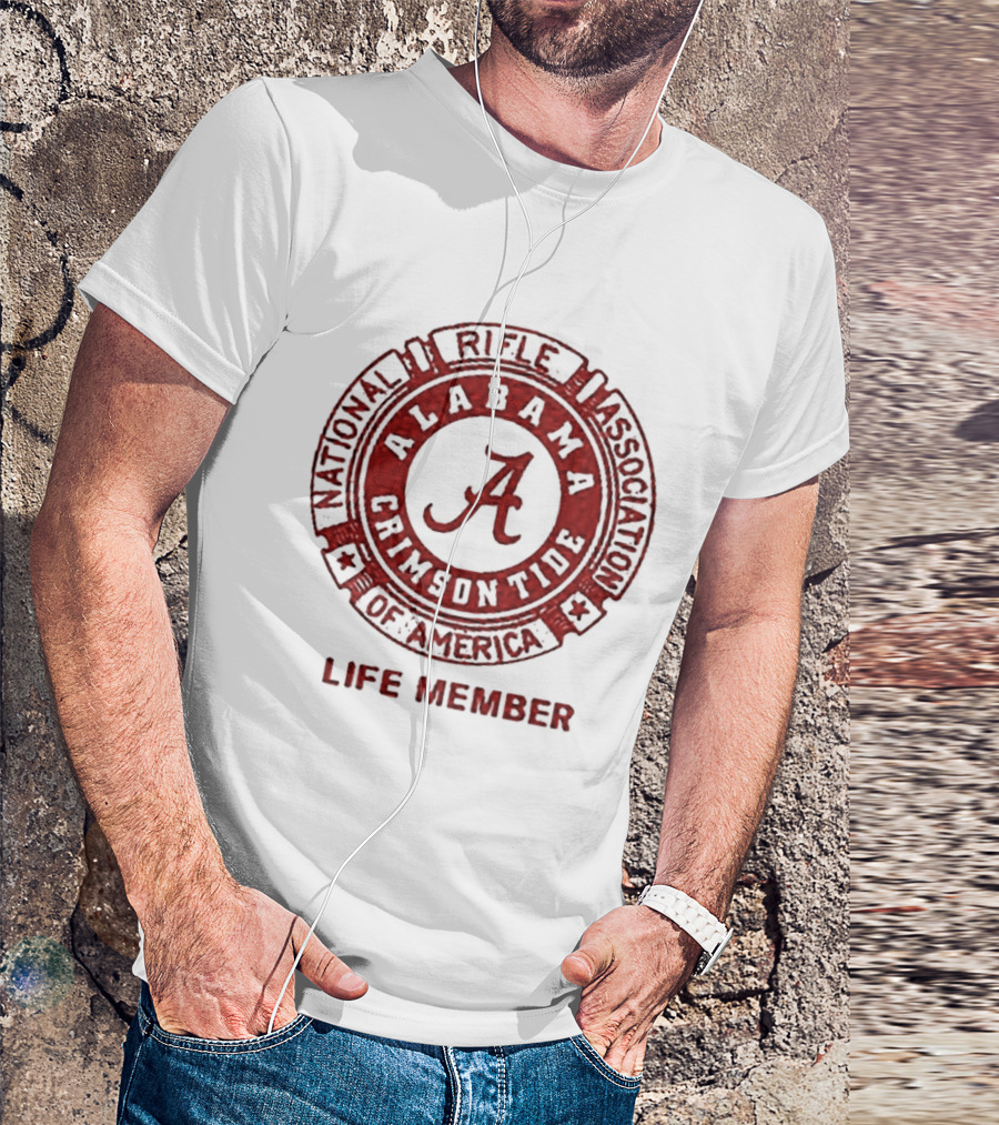 Alabama Crimson Tide National Rifle Association NRA Life Member T-Shirt