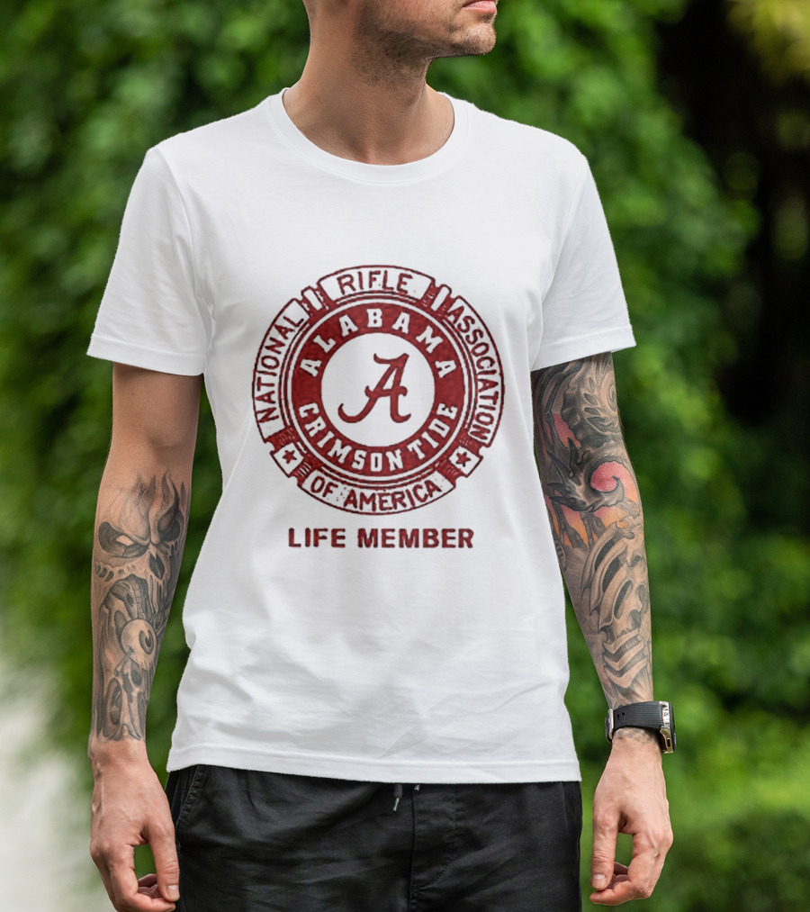 Alabama Crimson Tide National Rifle Association NRA Life Member T-Shirt
