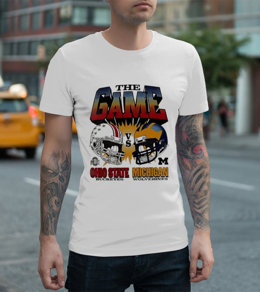 The Game Ohio State Vs Michigan Wolverines Football Rivalry Helmets T-Shirt