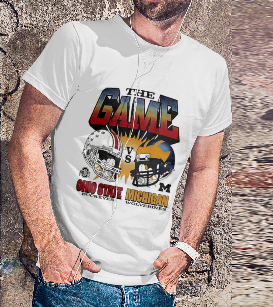 The Game Ohio State Vs Michigan Wolverines Football Rivalry Helmets T-Shirt