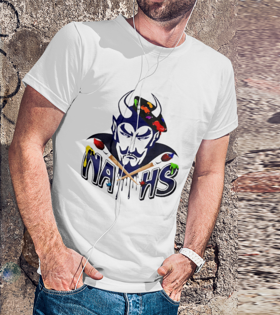 NAHS Artist Blue Devil Paintbrush Palette T-Shirt