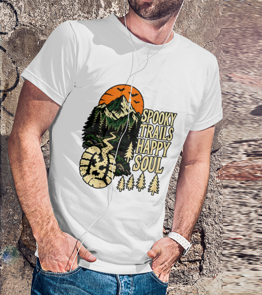 Spooky Trails Happy Soul Mountain Halloween Hiking Adventure T-Shirt