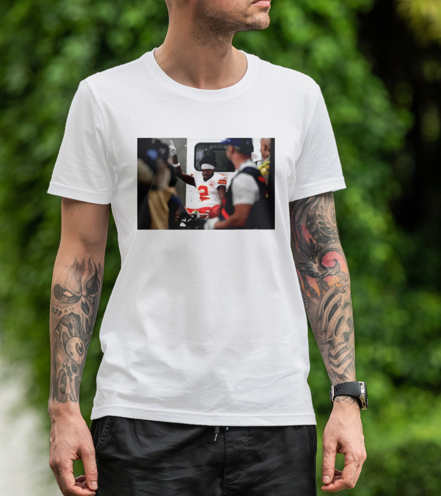Tyquan Thornton Kansas City Chiefs Number 2 On Field Celebration 2026 T-Shirt