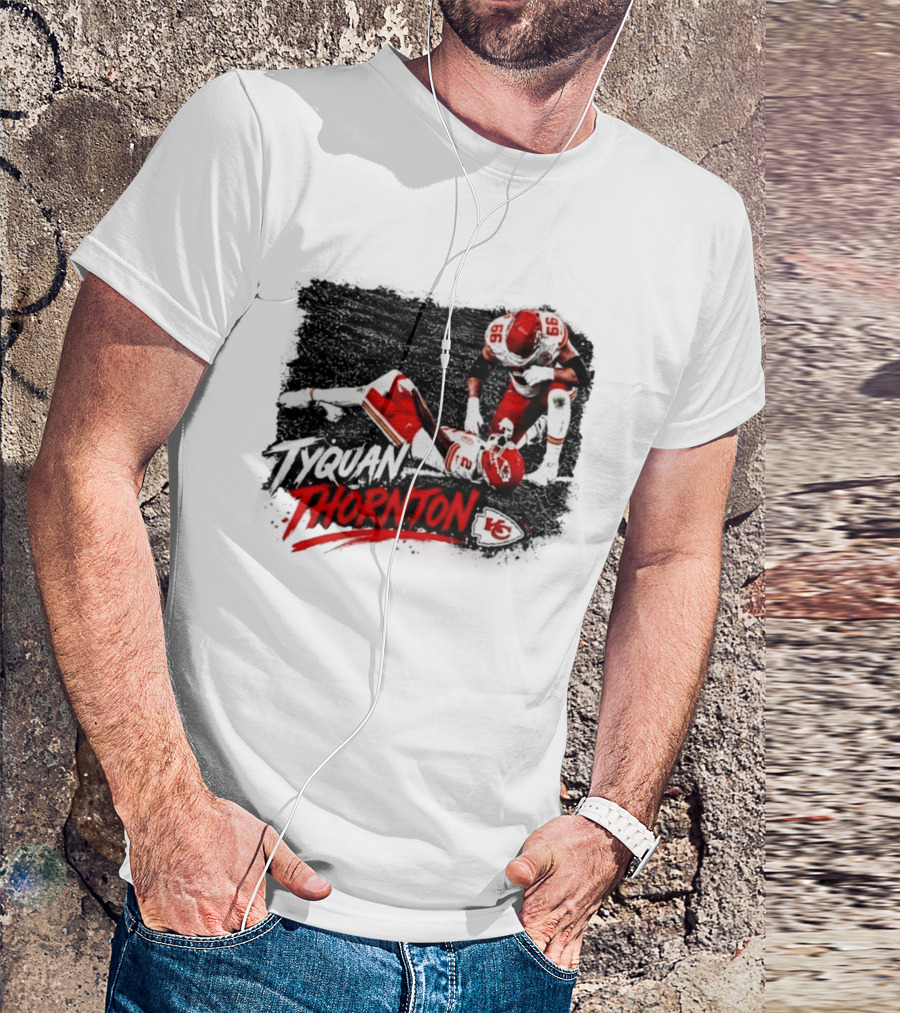 Tyquan Thornton No 2 And No 66 Kansas City Chiefs NFL Action Scene T-Shirt