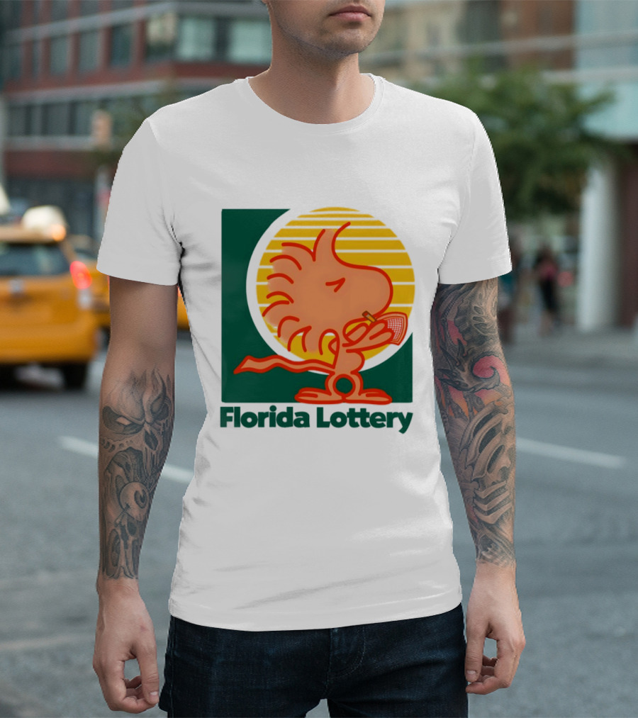 Woodstock Florida Lottery Peanuts Snoopy Sun T-Shirt
