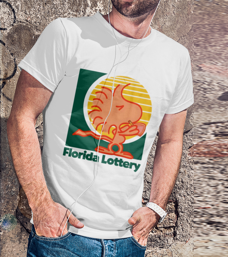 Woodstock Florida Lottery Peanuts Snoopy Sun T-Shirt