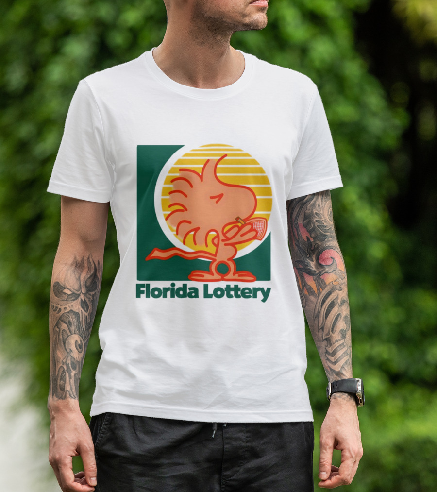 Woodstock Florida Lottery Peanuts Snoopy Sun T-Shirt