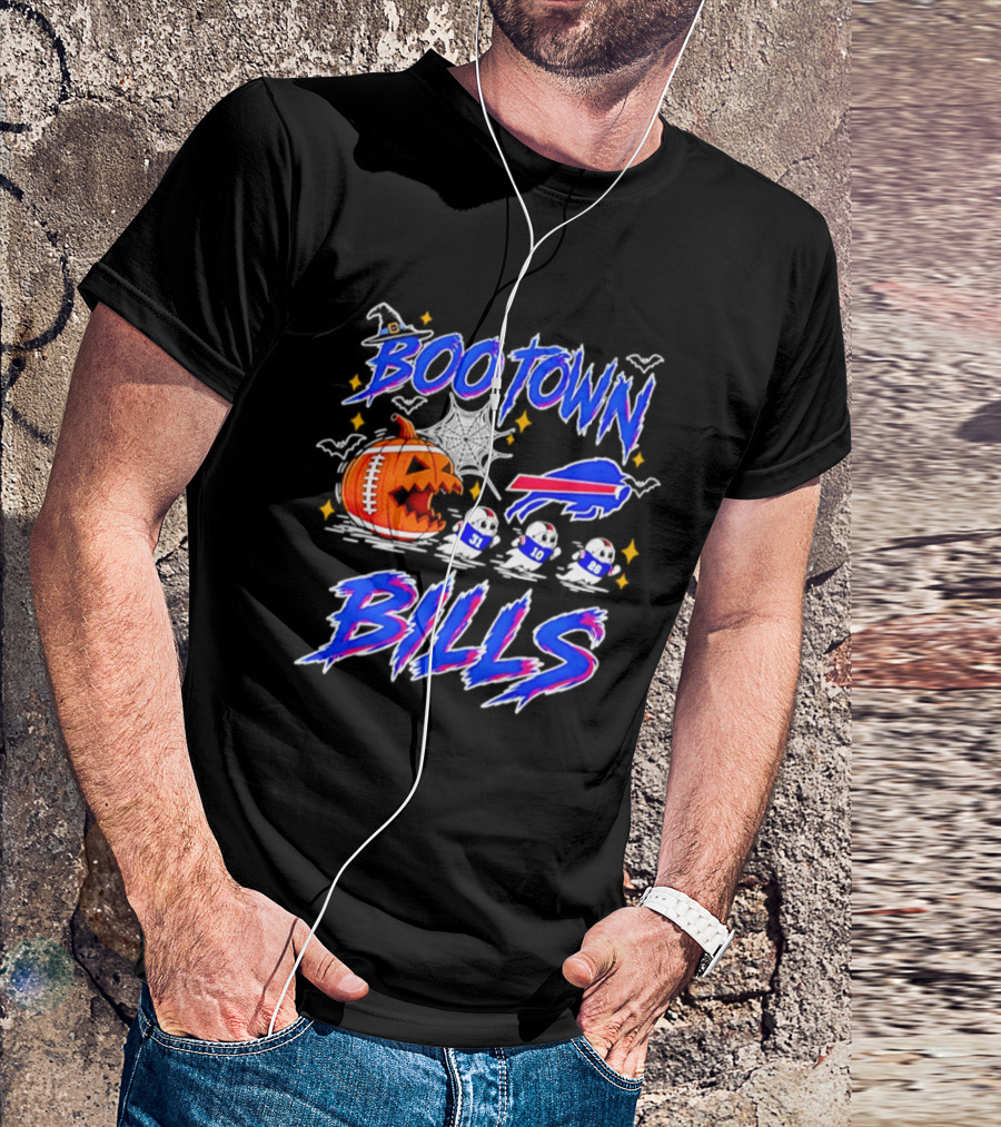 Buffalo Bills Boo Town Halloween Pac Man 2026 T-Shirt