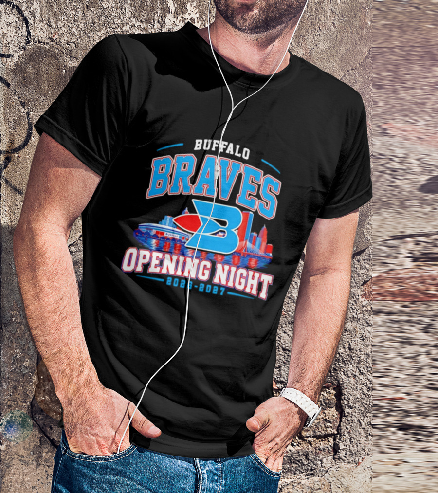 Buffalo Braves Opening Night 2026 2027 City Skyline Retro Sports T-Shirt