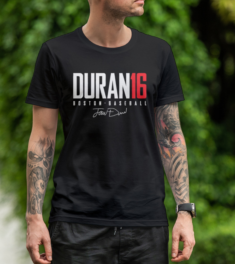 Jarren Duran 16 Boston Baseball Signature T-Shirt