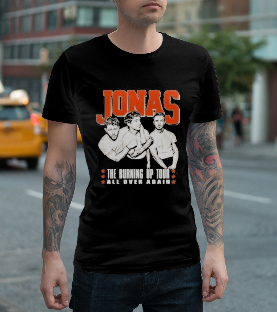 Jonas Brothers The Burning Up Tour All Over Again T-Shirt