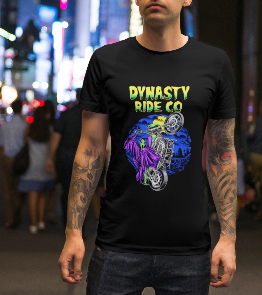 Dynasty Ride Co Ghostface 2026 Halloween Motorcycle Adventure T-Shirt