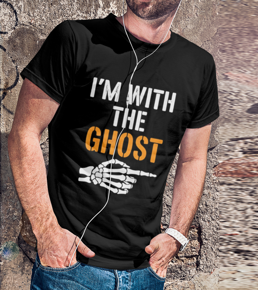 I'm With The Ghost Skeleton Hand Halloween 2026 T-Shirt