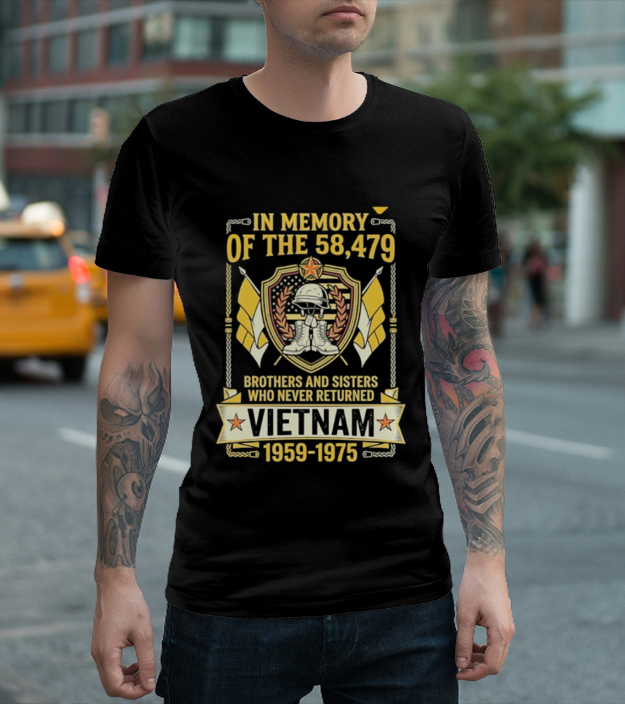 In Memory Of The 58479 Brothers And Sisters Vietnam 1959 1975 T-Shirt