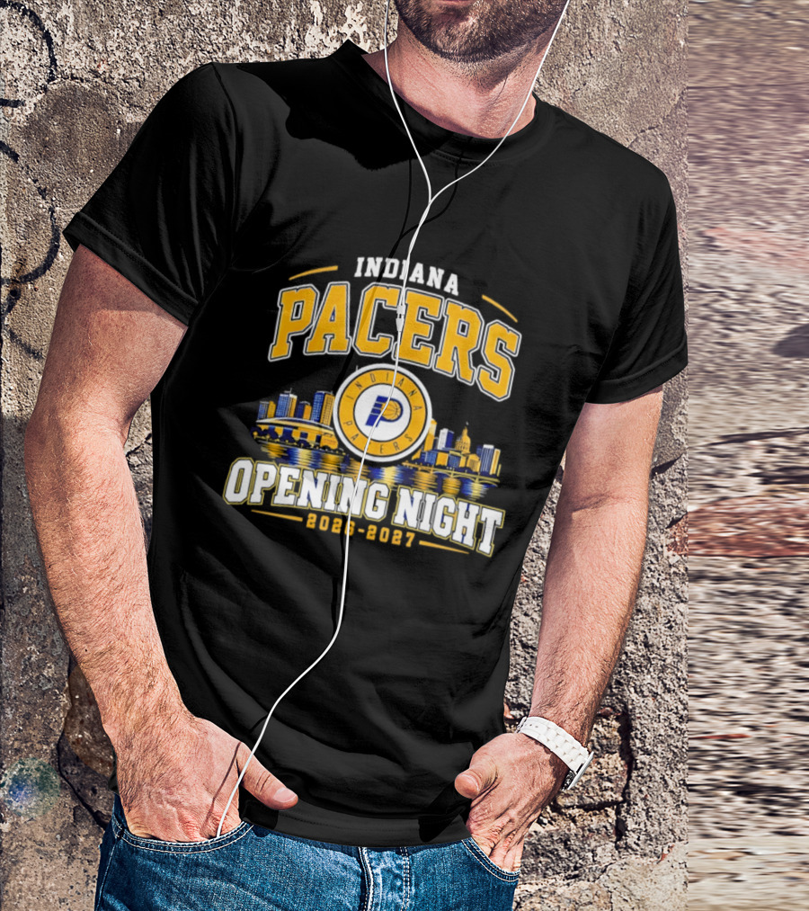 Indiana Pacers NBA Opening Night 2026 2027 City Skyline T-Shirt