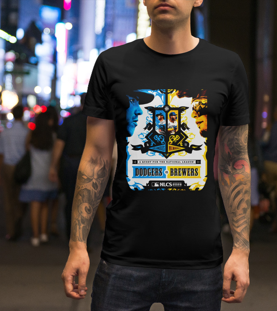 MLB Los Angeles Dodgers Brewers NLCS 2026 Head To Head Quest For The National League T-Shirt