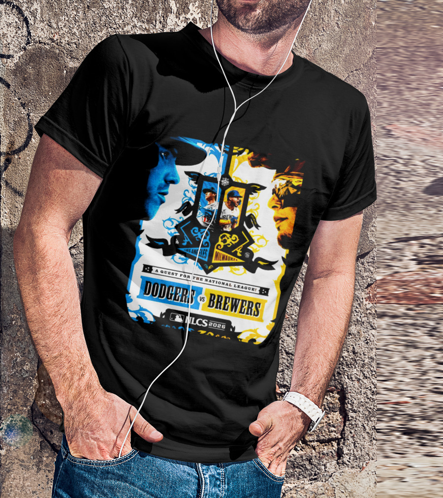 MLB Los Angeles Dodgers Brewers NLCS 2026 Head To Head Quest For The National League T-Shirt