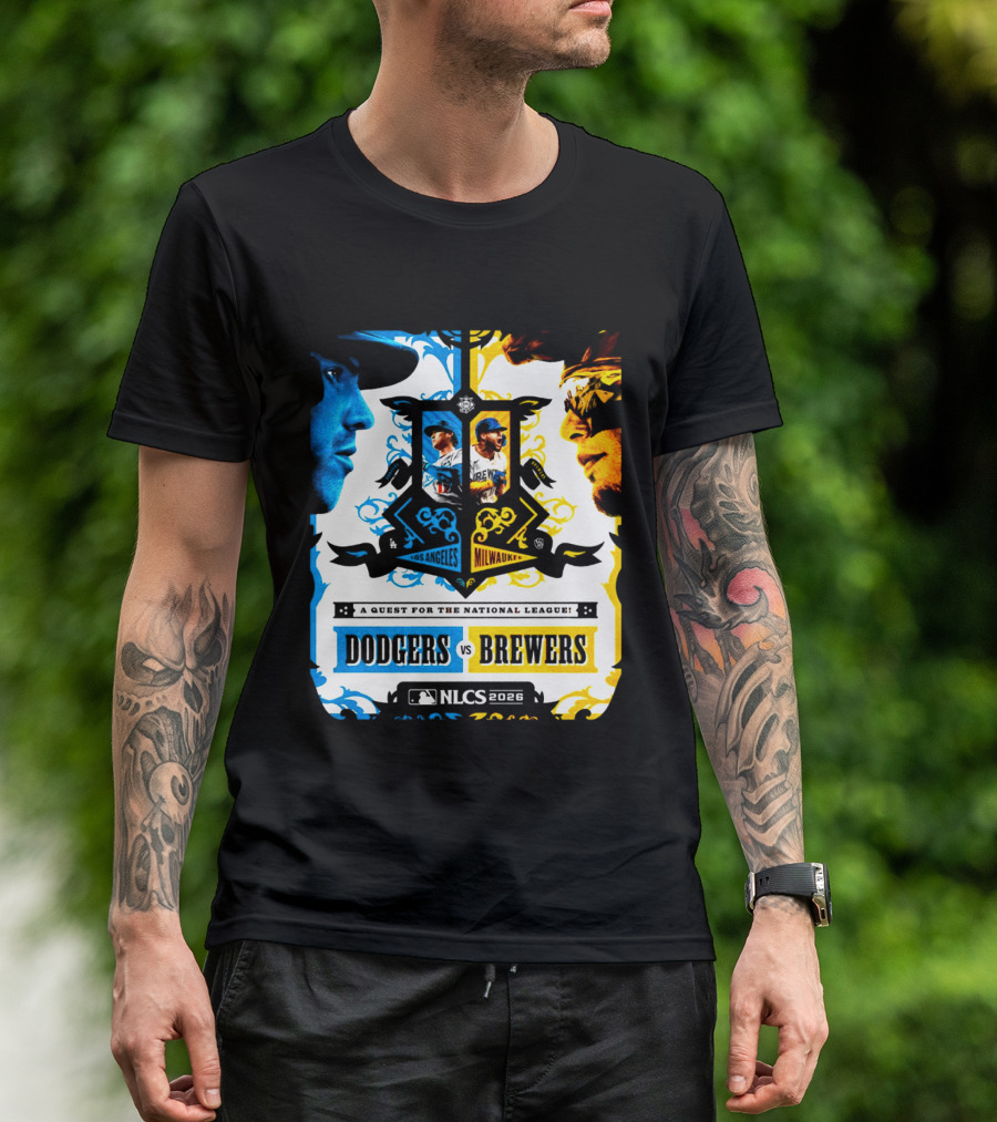 MLB Los Angeles Dodgers Brewers NLCS 2026 Head To Head Quest For The National League T-Shirt