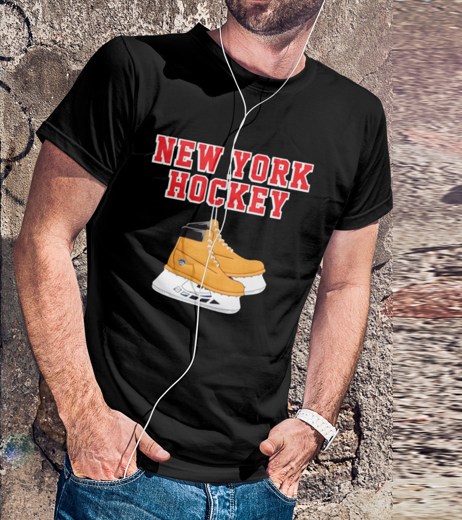 New York Hockey Timberland Ice Skates Ranger T-Shirt