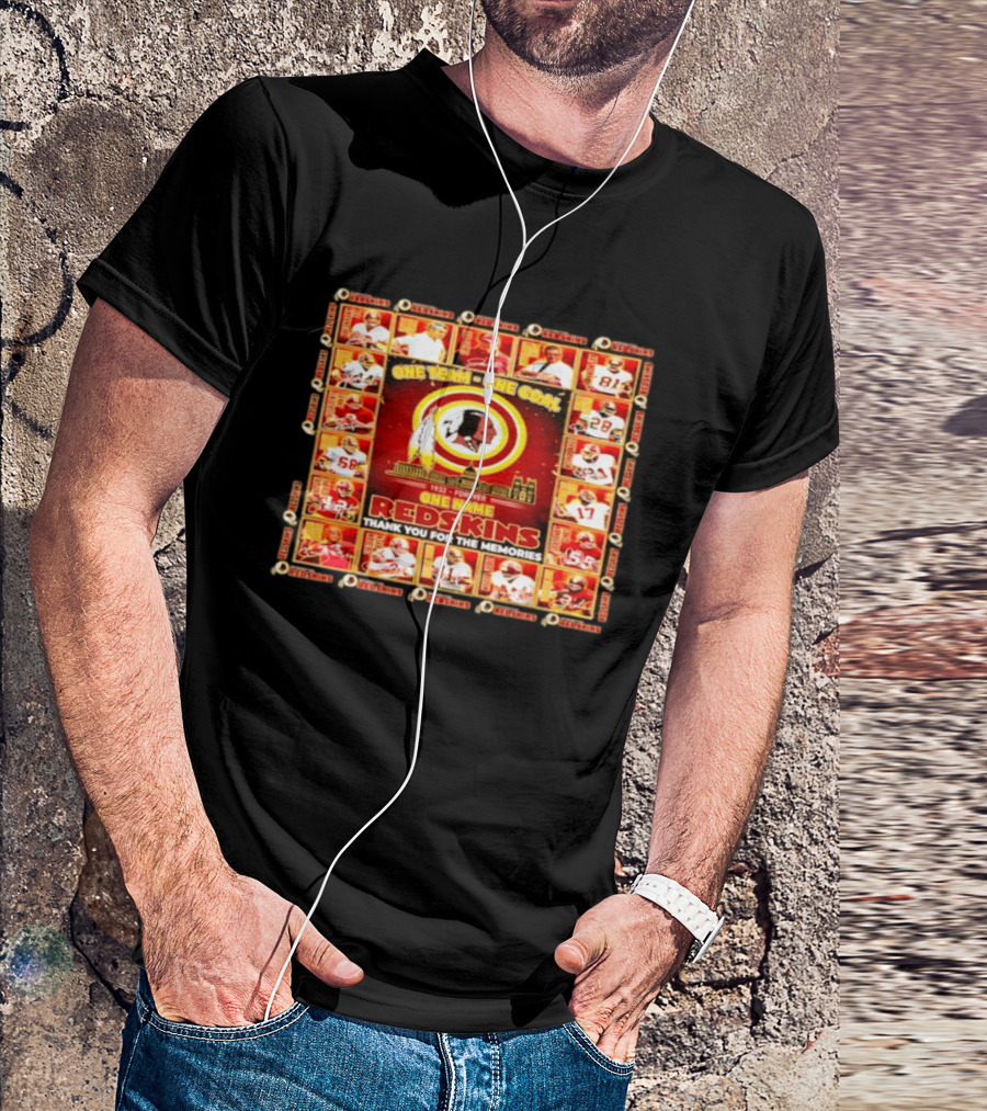 One Team One Goal 1932 Forever One Name Redskins Thank You For The Memories T-Shirt