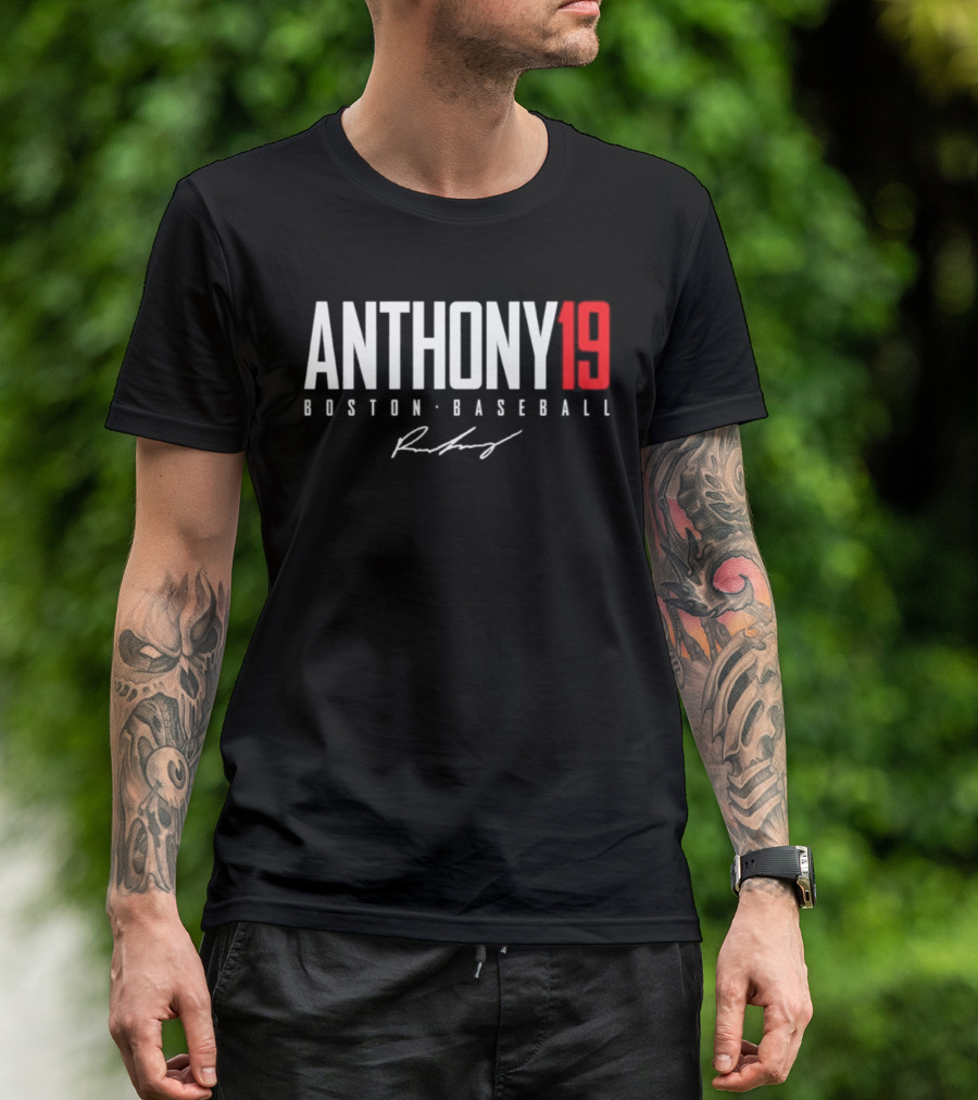 Anthony 19 Boston Baseball Signature T-Shirt
