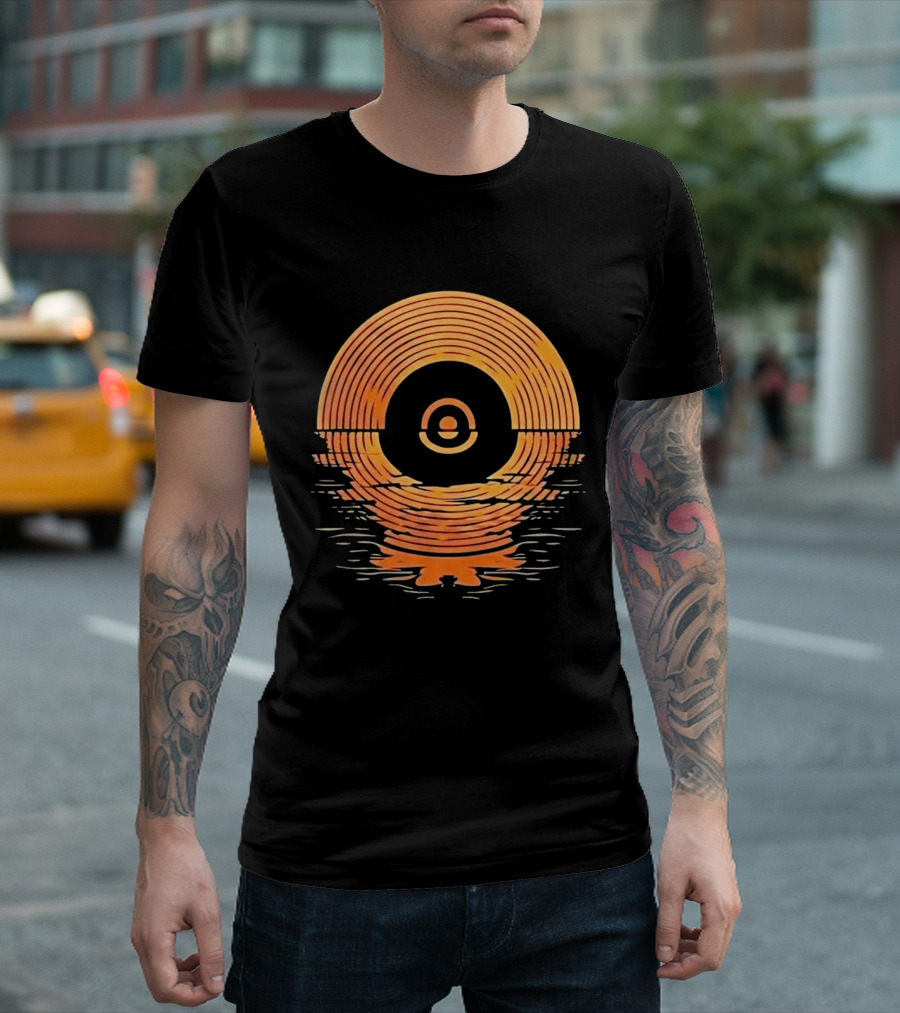 Sunset Vinyl LP Records Reflection Ted Lasso Zelda Southport Tracey Ullman The Departing Lass T-Shirt
