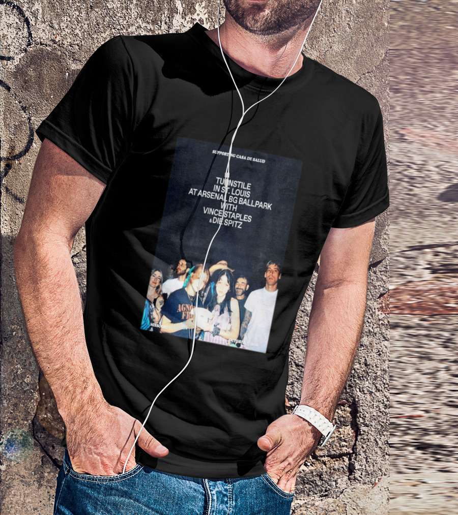 Turnstile St. Louis Arsenal BG Ballpark Vince Staples Die Spitz October 2026 Supporting Casa De Salud Missouri T-Shirt