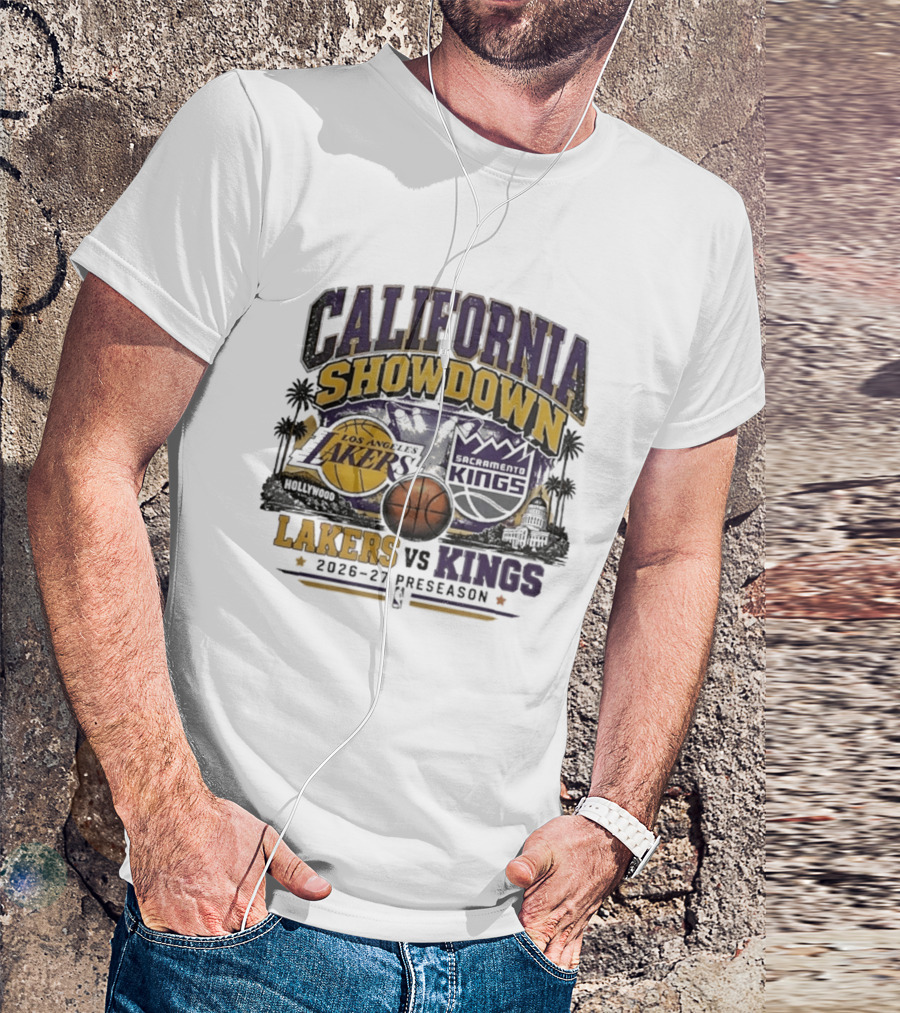 California Showdown Los Angeles Lakers Vs Sacramento Kings 2026 27 Preseason T-Shirt