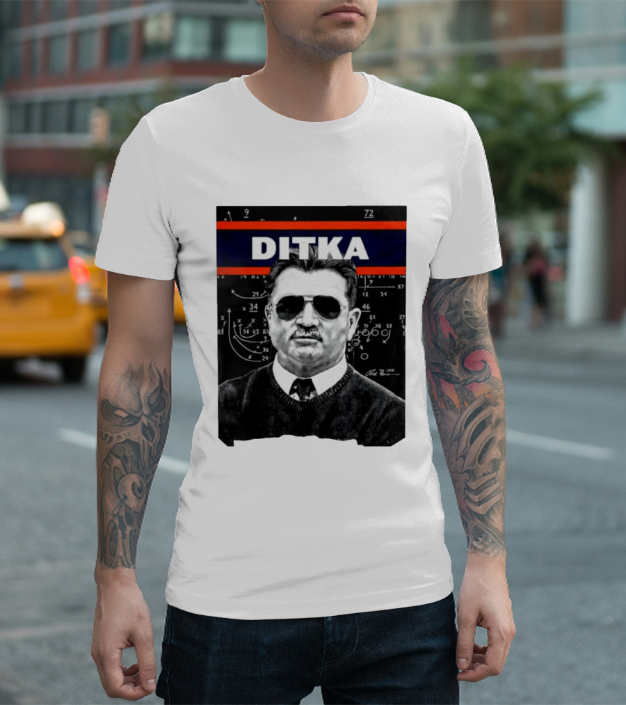 DITKA Da Coach Chicago Bears Legend Mike Ditka Playbook T-Shirt