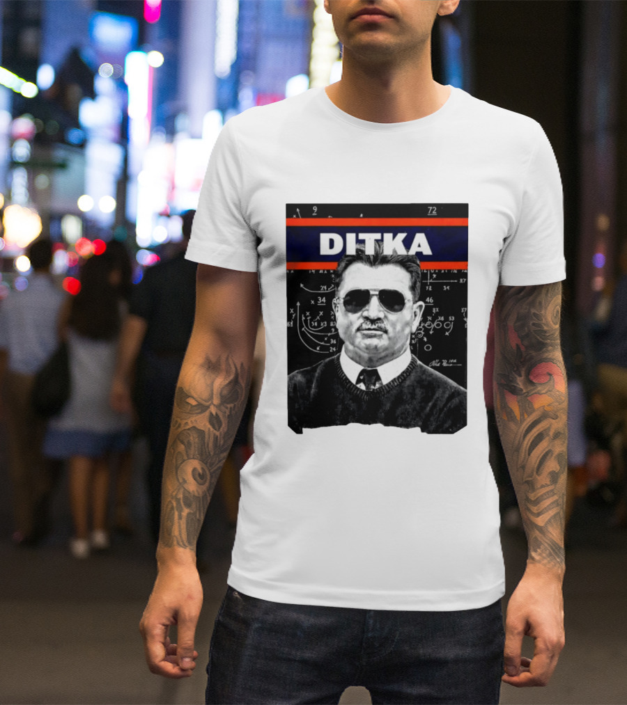 DITKA Da Coach Chicago Bears Legend Mike Ditka Playbook T-Shirt