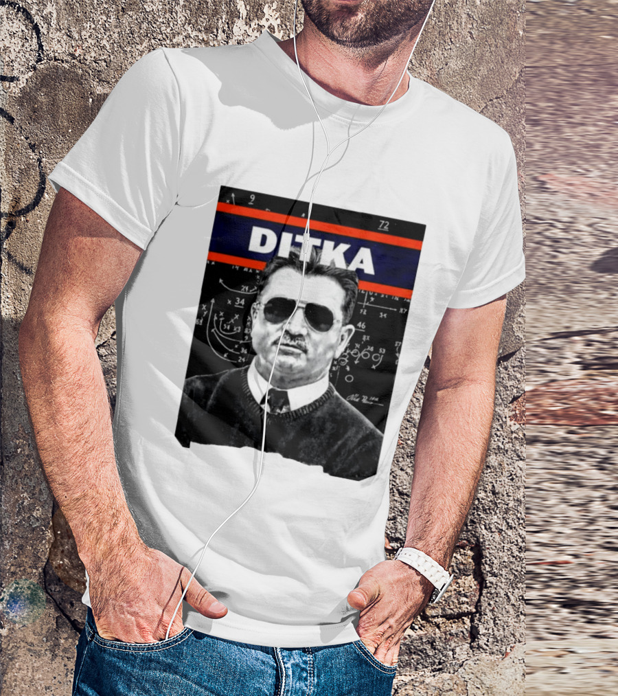 DITKA Da Coach Chicago Bears Legend Mike Ditka Playbook T-Shirt