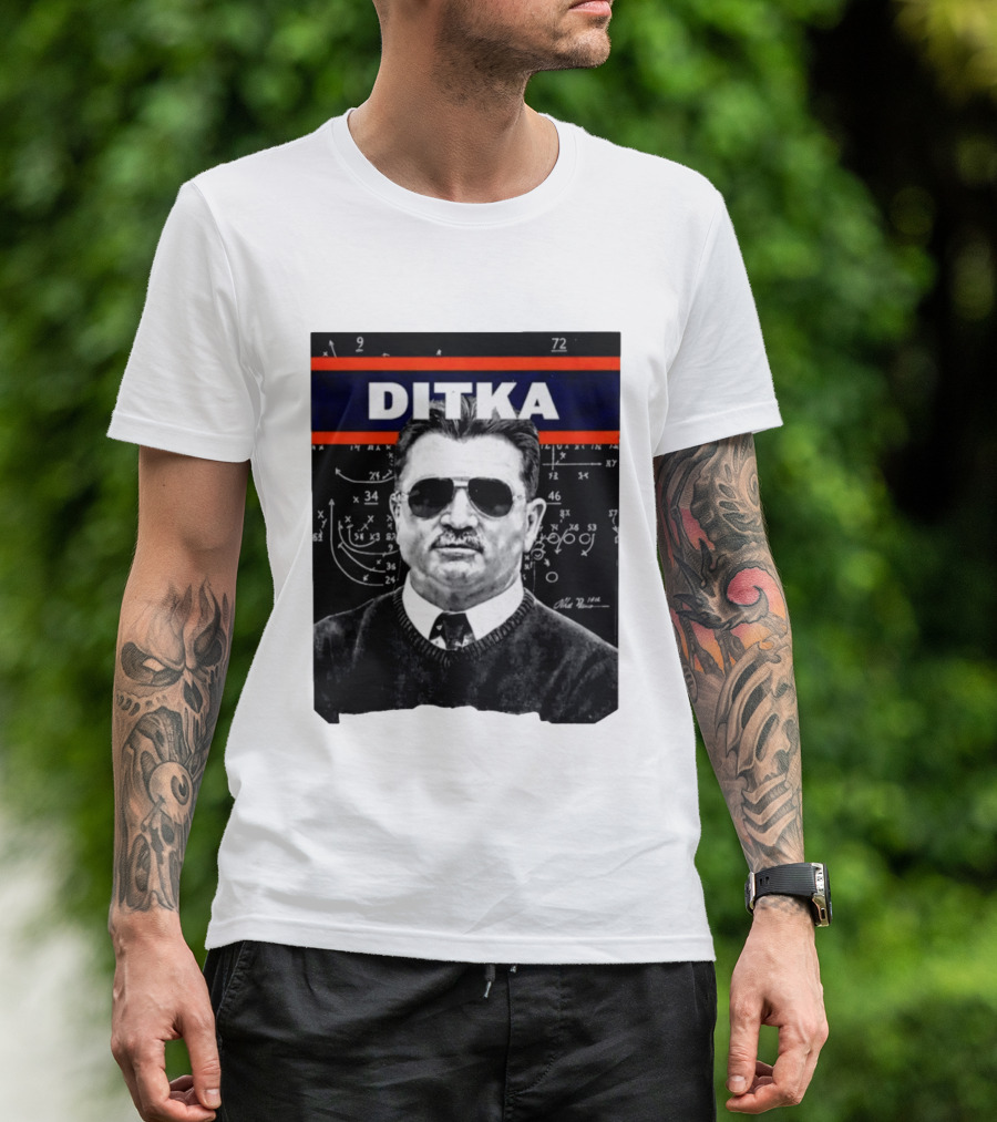 DITKA Da Coach Chicago Bears Legend Mike Ditka Playbook T-Shirt