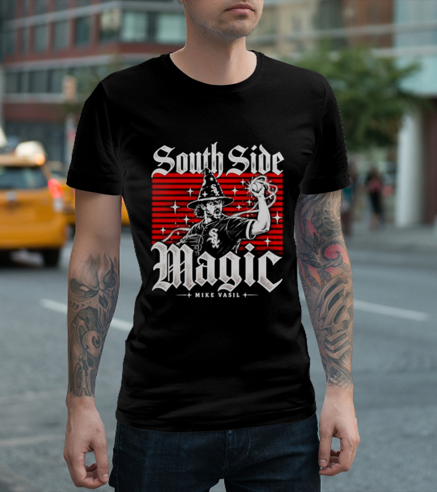 South Side Magic Mike Vasil Chicago White Sox 2026 Postseason Wizard T-Shirt