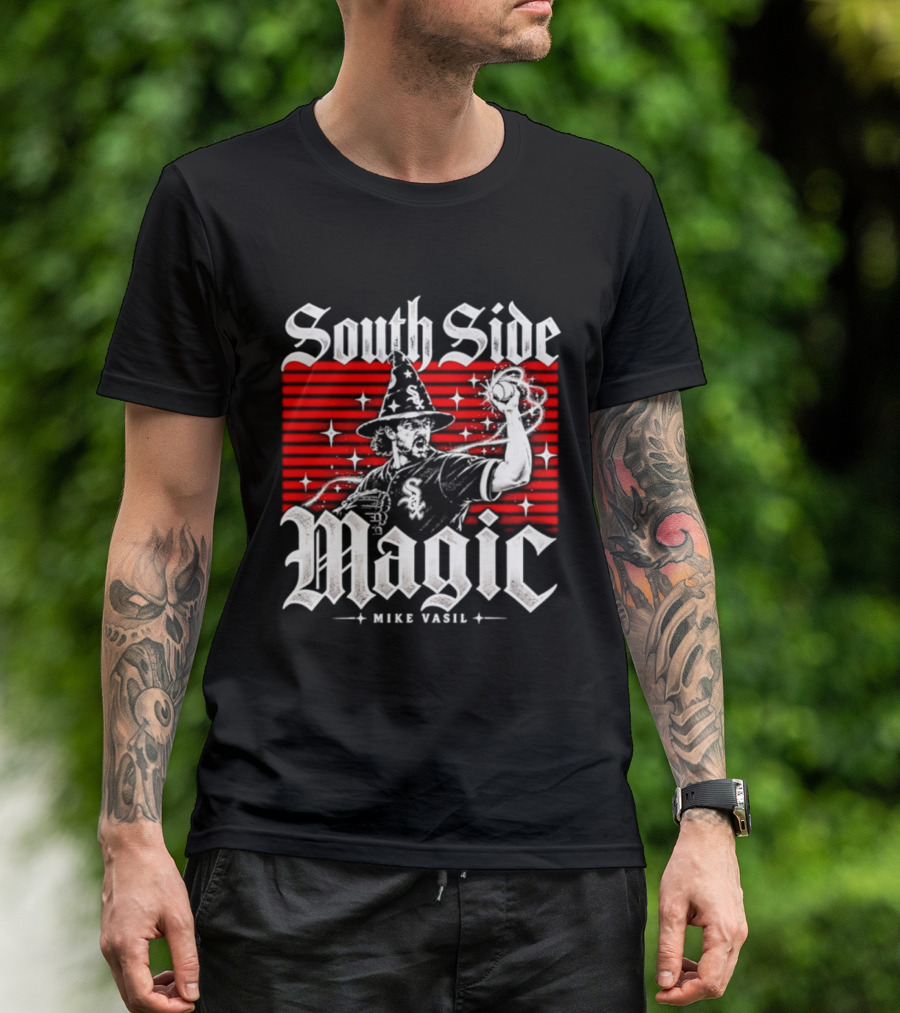 South Side Magic Mike Vasil Chicago White Sox 2026 Postseason Wizard T-Shirt