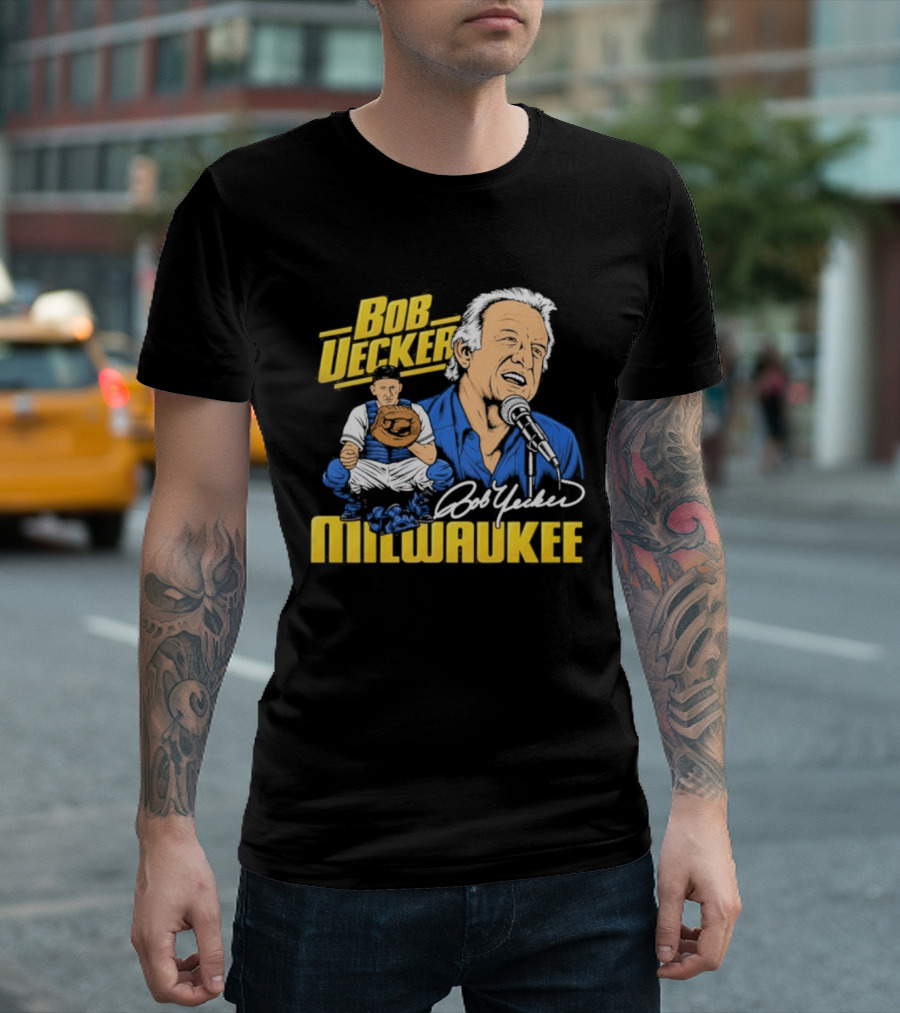 Bob Uecker Milwaukee Brewers Tribute Homage Royal Tri Blend T-Shirt