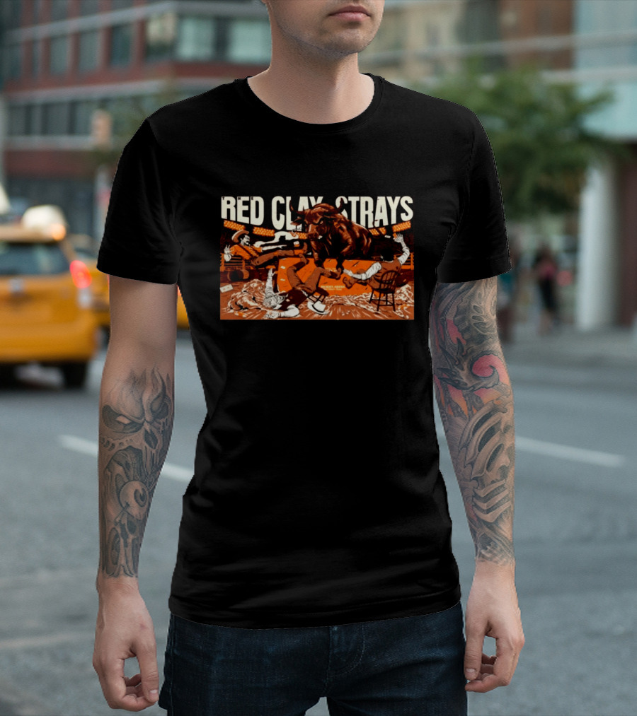 Red Clay Strays Concert Fort Worth Texas October 7 2026 Rodeo Bull Arena T-Shirt