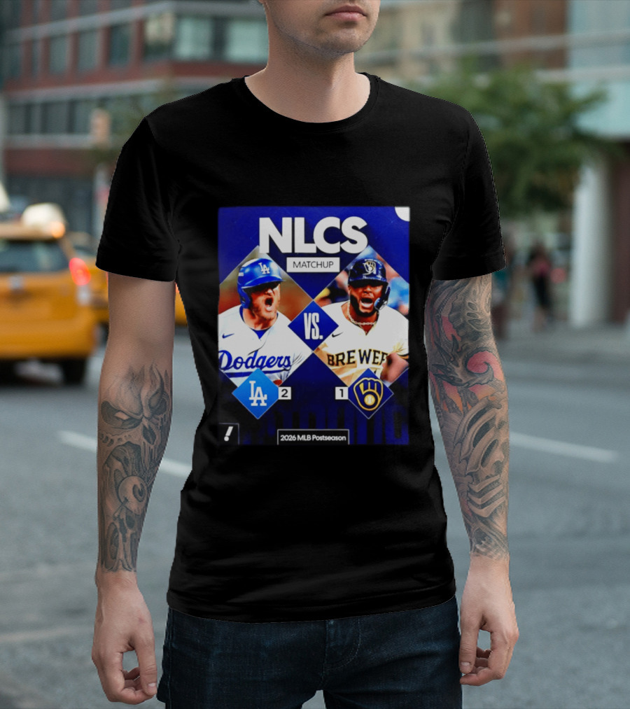 NLCS Matchup Dodgers Vs Brewers 2026 MLB Postseason T-Shirt