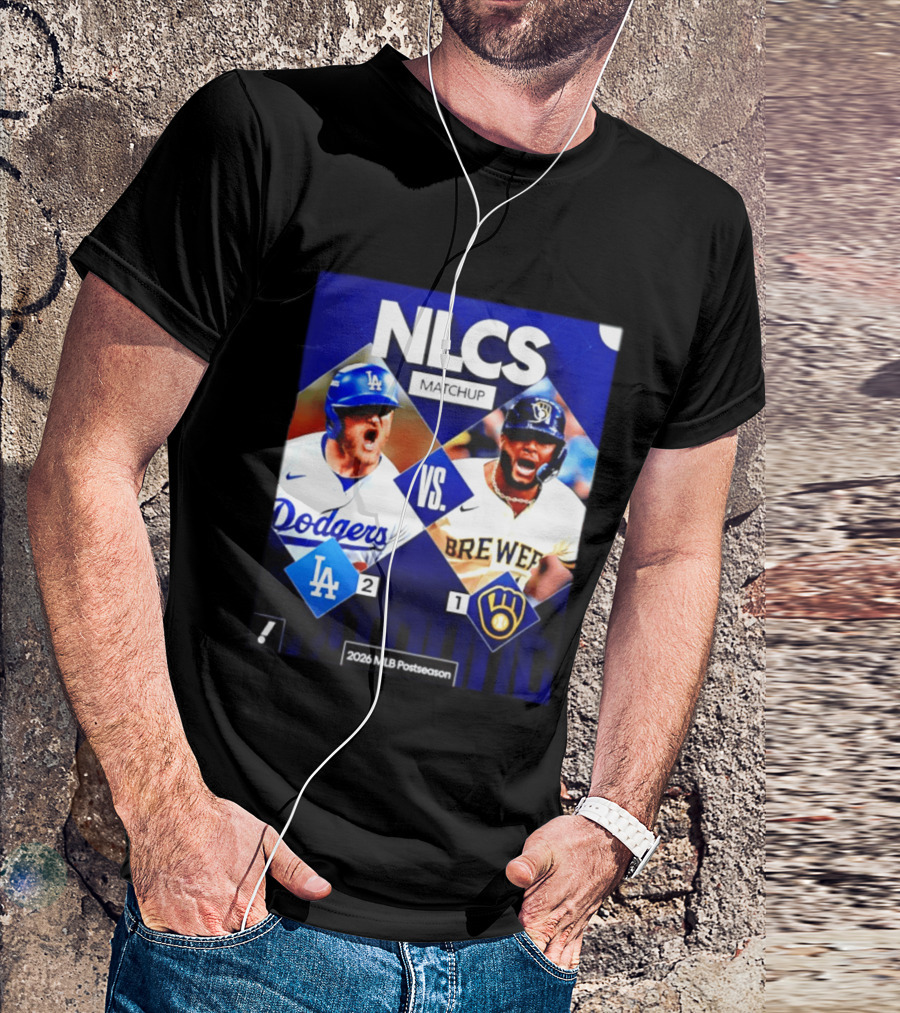 NLCS Matchup Dodgers Vs Brewers 2026 MLB Postseason T-Shirt