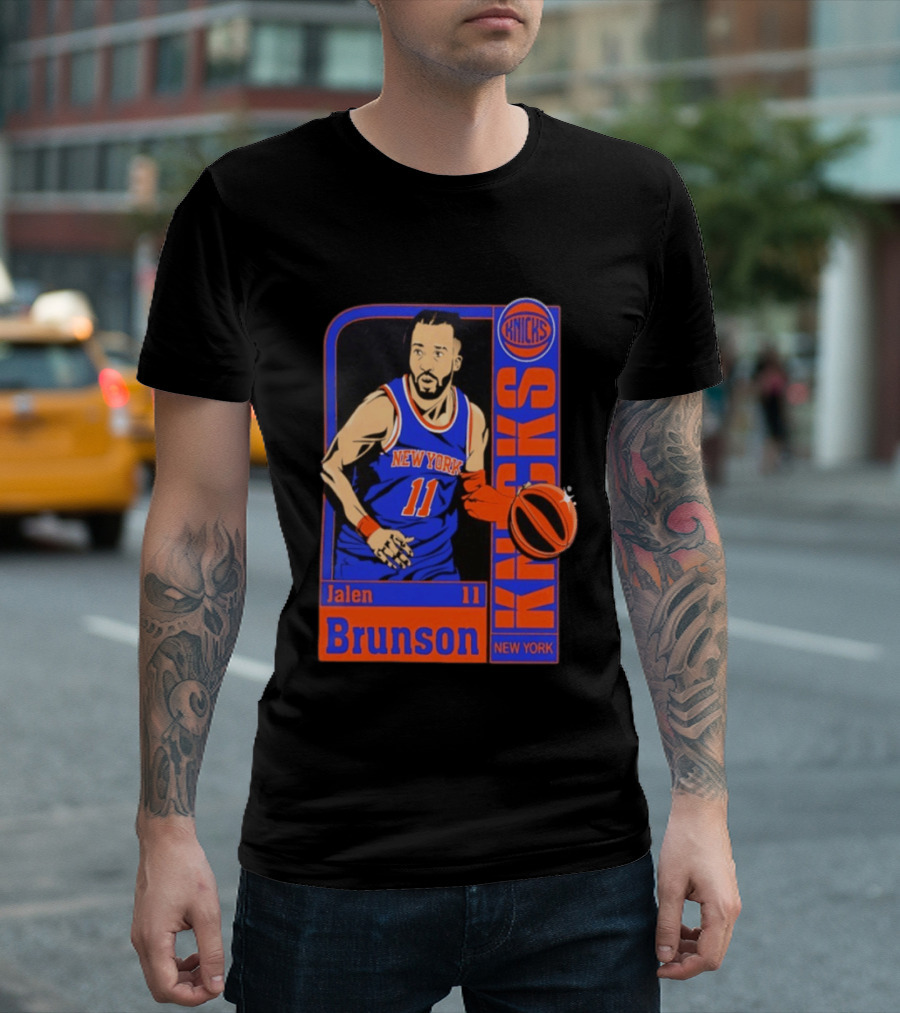 New York Knicks Jalen Brunson 11 Player Card 2026 T-Shirt