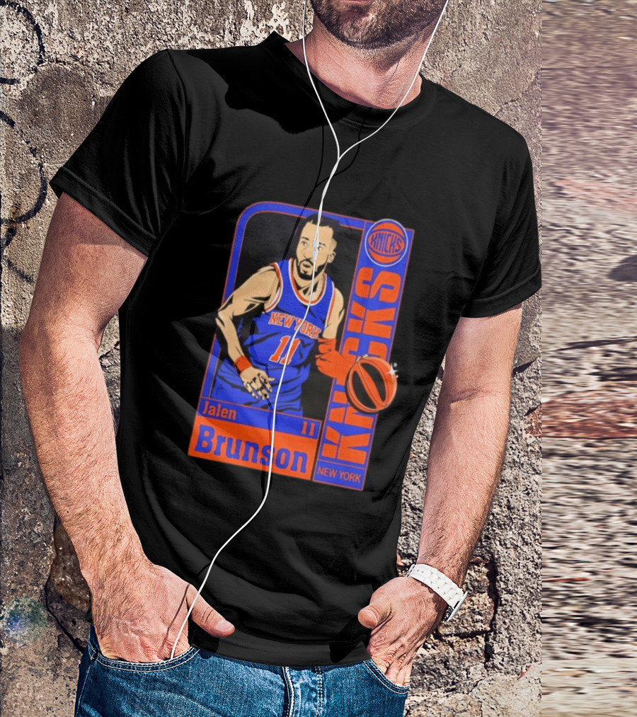 New York Knicks Jalen Brunson 11 Player Card 2026 T-Shirt