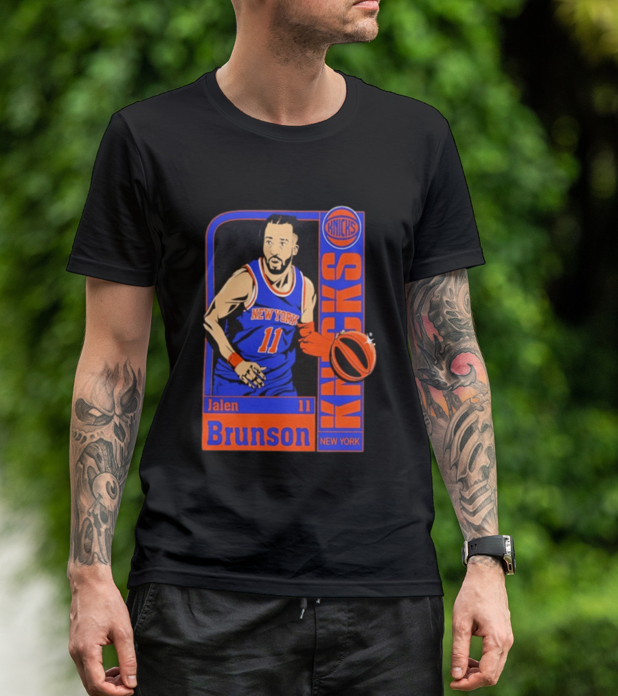 New York Knicks Jalen Brunson 11 Player Card 2026 T-Shirt