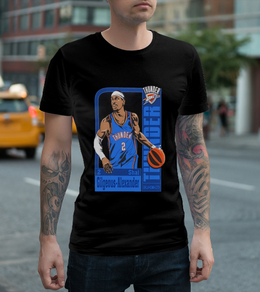 Oklahoma City Thunder Shai Gilgeous Alexander Number 2 NBA 2026 T-Shirt