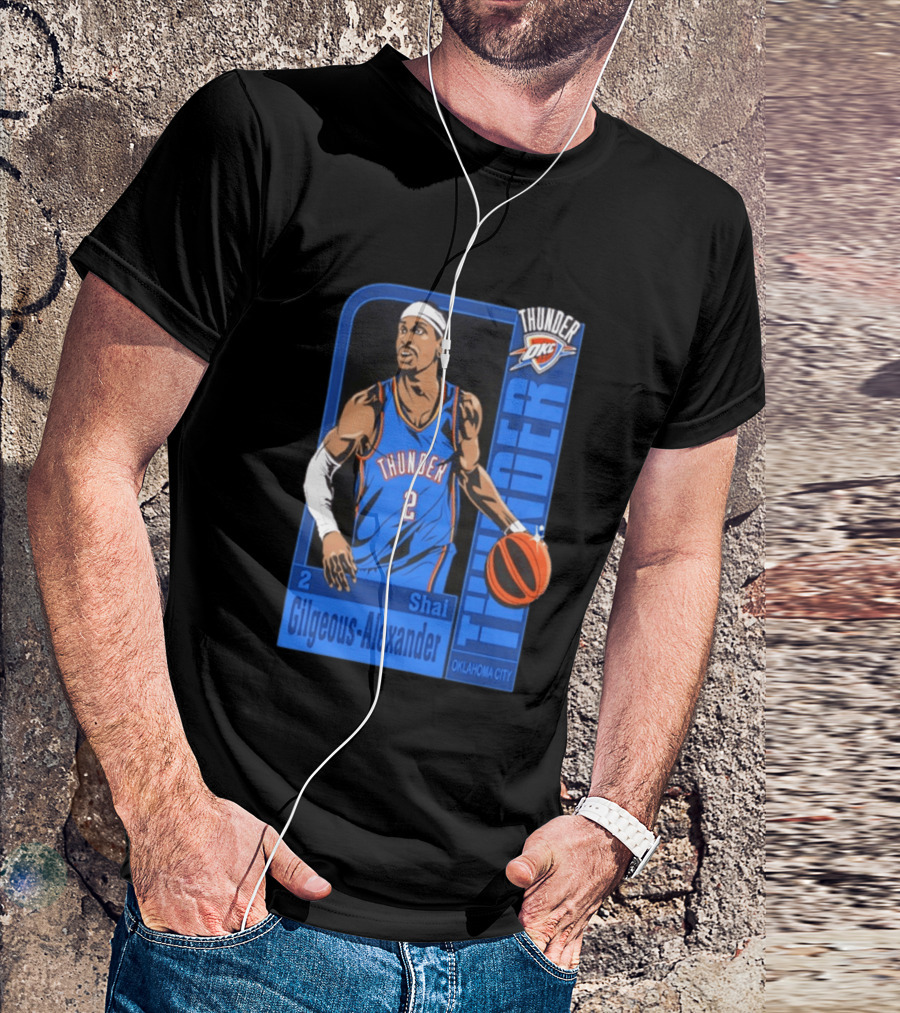 Oklahoma City Thunder Shai Gilgeous Alexander Number 2 NBA 2026 T-Shirt